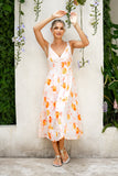 Peach Orchards Orange Maxi Dress