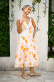 Peach Orchards Orange Maxi Dress