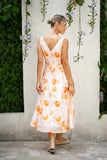Peach Orchards Orange Maxi Dress