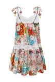 Mosaic Multi Floral Lace Mini Dress