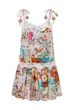 Mosaic Multi Floral Lace Mini Dress