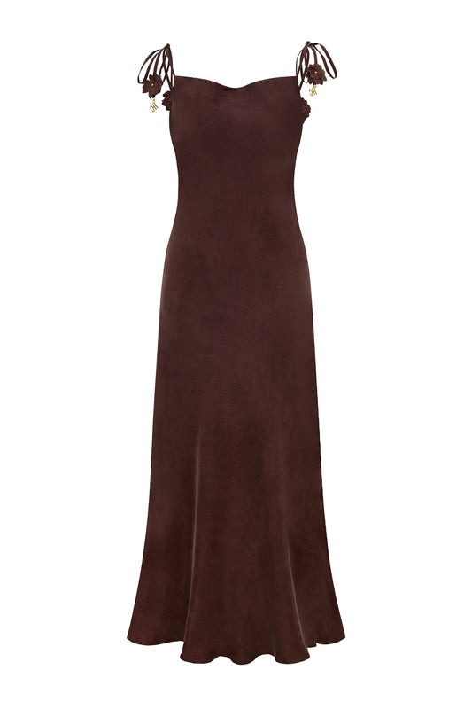 Aurel Brown Maxi Dress