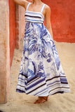 Botanica Blue Tropical Maxi Dress