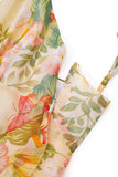 Sunfire Yellow Floral Ruffle Maxi Dress