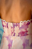 Bloom Purple Floral Strapless Maxi Dress