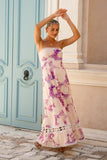 Bloom Purple Floral Strapless Maxi Dress