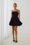 Amalia Black Tie Back Mini Dress