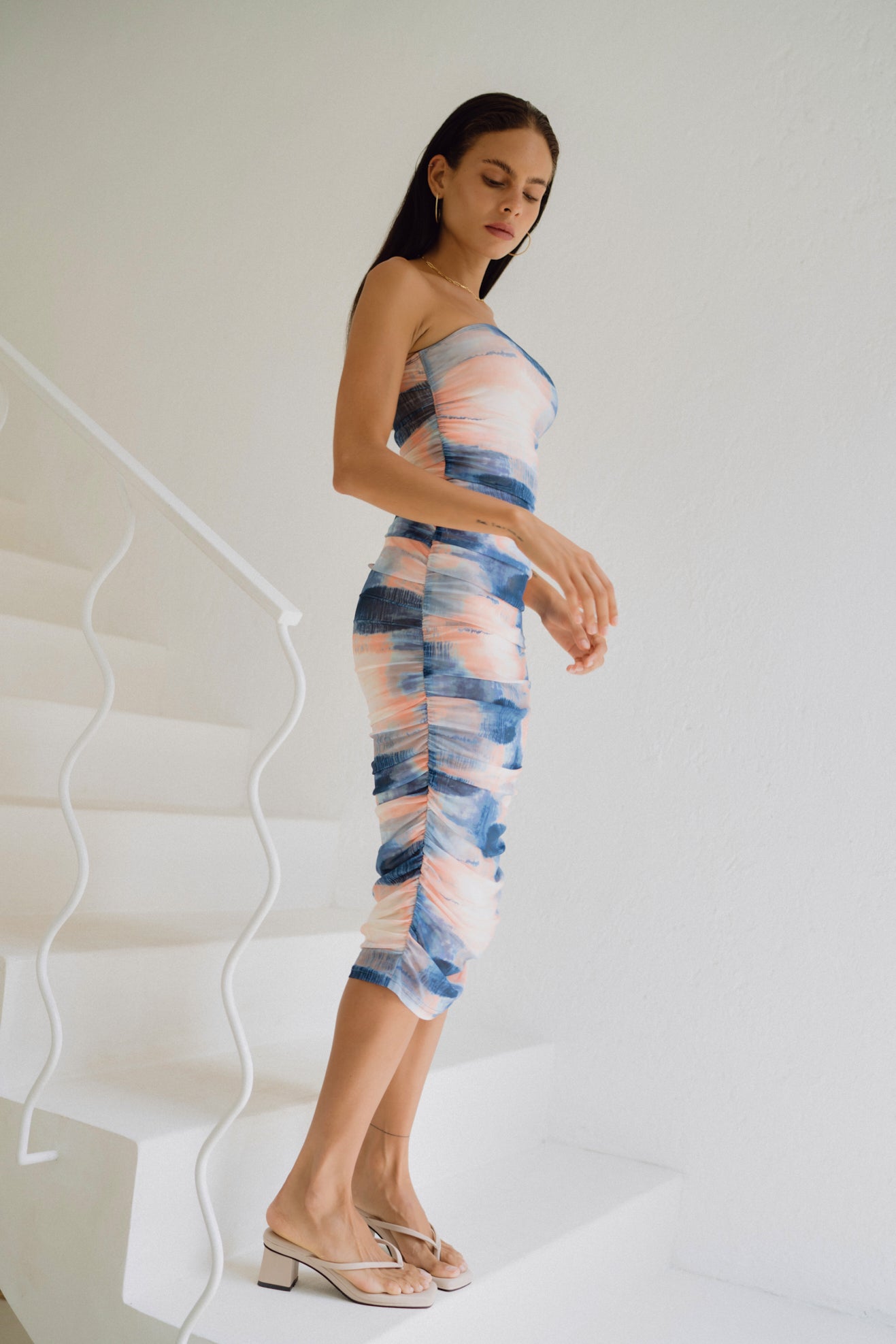 kylie mesh midi dress SEROYA Kylie Mesh Midi Dress