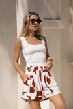 Suki Brown Geo Tailored Shorts