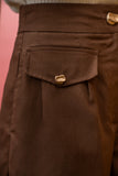Adela Brown Tailored Shorts