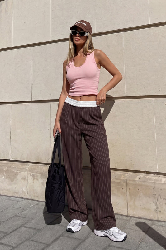 Kya Brown Stripe Pants