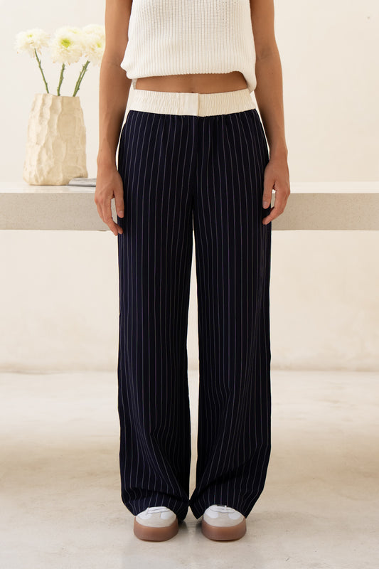 Kya Navy Stripe Pants