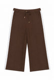 Jia Brown Lace Detail Pants