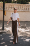 Jia Brown Lace Detail Pants