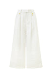 Cael White Linen Pants