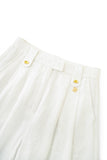 Cael White Linen Pants