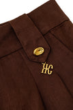 Cael Brown Linen Pants