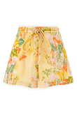Sunfire Yellow Floral Shorts