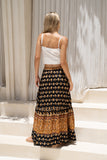 Leila Black Boho Maxi Skirt