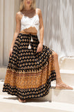 Leila Black Boho Maxi Skirt