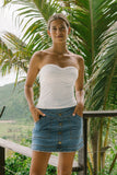 Dakota White Sweetheart Tube Top