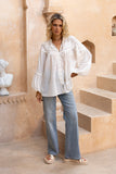 Jenelle Off-White Lace Blouse