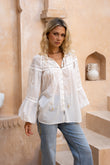 Jenelle Off-White Lace Blouse