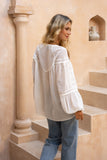 Jenelle Off-White Lace Blouse