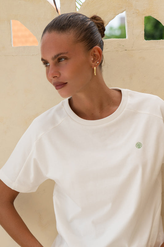 Zoe Motif White T-Shirt