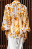 Fiorella Yellow Floral Balloon Sleeve Blouse
