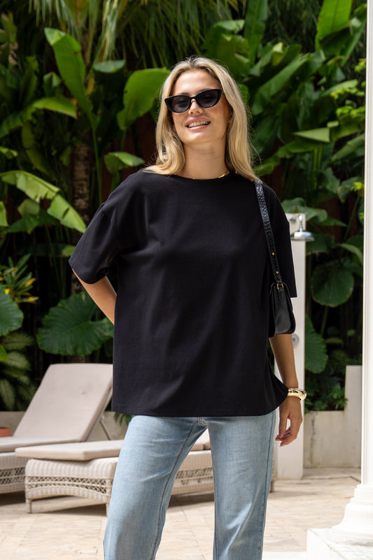 Jos Black Relaxed Fit T-Shirt