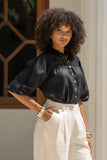 Winelle Black Lace Detail Blouse