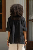 Winelle Black Lace Detail Blouse
