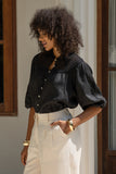 Winelle Black Lace Detail Blouse