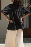 Winelle Black Lace Detail Blouse