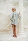 Zina Green Stripe Shirt