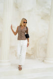 Amie Brown Linen Tailored Vest