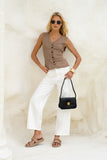 Amie Brown Linen Tailored Vest