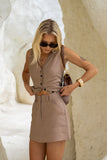 Amie Brown Linen Skort