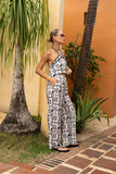 Melza Black Abstract Pants