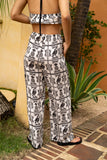 Melza Black Abstract Pants