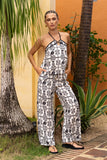 Melza Black Abstract Pants