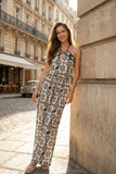 Melza Black Abstract Pants