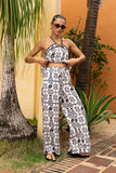 Melza Black Abstract Pants