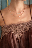 Evelina Brown Lace Cami Top