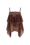 Evelina Brown Lace Cami Top