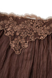 Evelina Brown Lace Cami Top