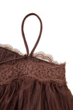 Evelina Brown Lace Cami Top