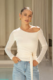 Jayn Beige Asymmetric Top