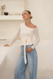 Jayn Beige Asymmetric Top